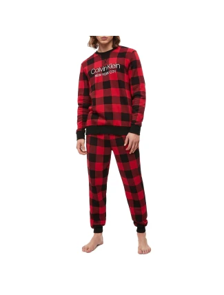 Pánske tepláky NM1726E-5VJ čiernočervená - Calvin Klein