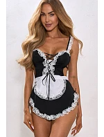 Erotický kostým Provocative maid čierno-biely – Pure Sin Erotický kostým Provocative maid čierno-biely – Pure Sin