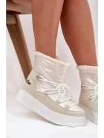 Dámske zimné topánky Lee Cooper LCJ 25 03 3815 White Dámske zimné topánky Lee Cooper LCJ 25 03 3815 White