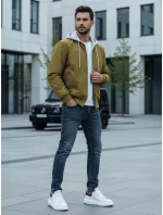 Pánska bunda bomber s kapucňou zelená FashionStreet TX5022