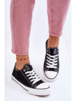 Damskie Klasyczne Trampki Czarno-Białe Ecoma