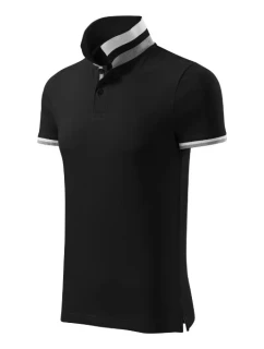 Polokošeľa Collar Up pánska čierna