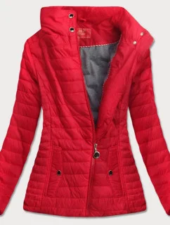 Červená bunda s vysokým stojačikom (DL016)