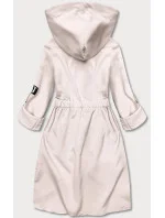 Svetlo béžový tenký asymetrický dámsky prehoz cez oblečenie (B8117-46) Svetlo béžový tenký asymetrický dámsky prehoz cez oblečenie (B8117-46)