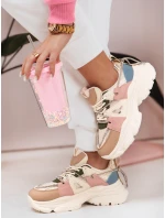 Dámske tenisky na hrubšej podrážke NEWMOVE beige FashionStreet ZY0590 Dámske tenisky na hrubšej podrážke NEWMOVE beige FashionStreet ZY0590