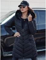 MODLOVA prešívaná dámska zimná bunda s kapucňou čierna FashionStreet TY4570