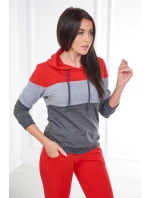 Farebná pruhovaná sada červená+sivá Farebná pruhovaná sada červená+sivá