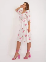 Šaty LK SK 508964 3.95 biela a ružová