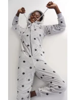 Dámsky overal Polka Dot Grey Pattern - Vienetta Dámsky overal Polka Dot Grey Pattern - Vienetta