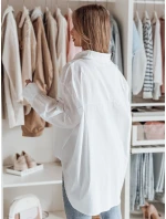 Dámske nadrozmerné tričko s predĺženým zadným dielom BLUOSIZE white FashionStreet DY0457