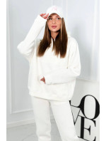 Izolovaná bavlnená súprava, mikina + nohavicami Brooklyn ecru