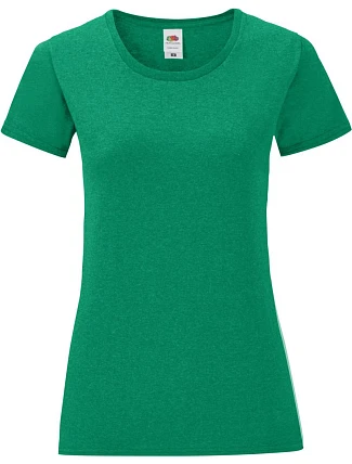 Fruit of the Loom Lady-Fit Iconic 150 T Dámske tričko 16.1432 heather green