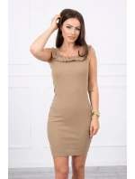 Španielske šaty s volánikmi ťava