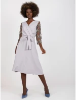Šaty LK SK 507860.82P svetlo šedá