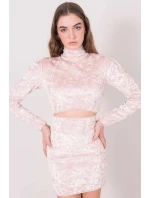 Dámsky velúrový Top 15570 púder béžová - BSL Dámsky velúrový Top 15570 púder béžová - BSL