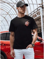 Pánske tričko s potlačou čierne FashionStreet RX5491 Pánske tričko s potlačou čierne FashionStreet RX5491