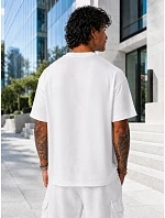 Pánske oversize tričko s nápisom WHO CARES? biele FashionStreet NX1035R Pánske oversize tričko s nápisom WHO CARES? biele FashionStreet NX1035R
