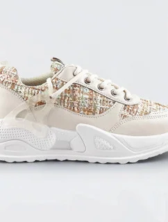 Béžové dámske športové topánky (7003)