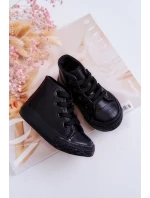 Detské kožené vysoké tenisky Black Marney