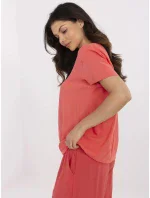 Blúzka D73761M11173A koralová