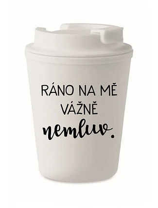 I'M DEARLY LOVING IT - biely termohrnček 300 ml