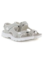 Dámske kožené športové sandále so suchým zipsom sivé Artiker 56C1244