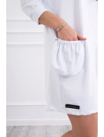 Šaty s kapucňou bielej