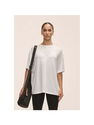 Dámske tričko Casall Oversized Cotton Blend Tee, biele Dámske tričko Casall Oversized Cotton Blend Tee, biele