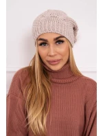 Fleecová čiapka Carolina K243 béžová