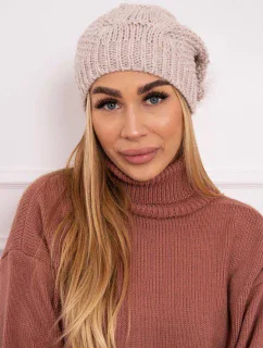 Fleecová čiapka Carolina K243 béžová