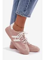Kožené semišové dámske tenisky Ismina Pink Kožené semišové dámske tenisky Ismina Pink
