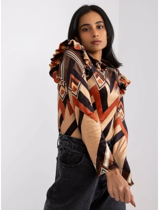 Blúzka DHJ BZ 6533C 1.81P čierna a béžová