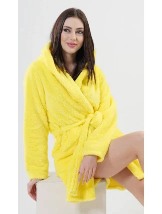 Dámsky župan krátky s kapucňou Citrón Dámsky župan krátky s kapucňou Citrón