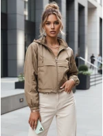 Dámska prechodná bunda s kapucňou GRAUS béžová FashionStreet TY4221 Dámska prechodná bunda s kapucňou GRAUS béžová FashionStreet TY4221