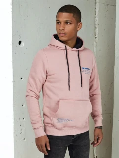 FashionStreet pánska ružová mikina s kapucňou BX5692