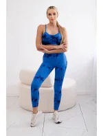 Fitness set top s nastaviteľnými ramienkami + push up legíny chrpová modrá Fitness set top s nastaviteľnými ramienkami + push up legíny chrpová modrá