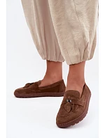 Mokasíny Barefoot z prírodnej semišovej kože Zazoo 10220, hnedé Mokasíny Barefoot z prírodnej semišovej kože Zazoo 10220, hnedé