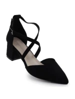 Dámske čierne sandále na podpätku Sergio Leone SK-830