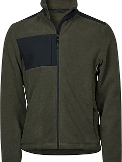 Tee Jays TJ 9120 Fleecová bunda „Mountain“ 18.9120 tmavozelená/čierna