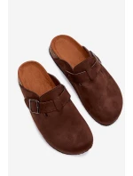 Dámské žabky Chodaki s přezkou Čokoládové Delirisse