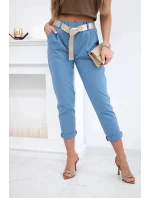 Nohavice Puntor s opaskom denim Nohavice Puntor s opaskom denim