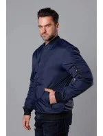 Tmavomodrá pánska bunda typu "bomber" s prešívanou podšívkou (AK95-2) Tmavomodrá pánska bunda typu "bomber" s prešívanou podšívkou (AK95-2)