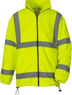 Yoko HVK 08 Hi-Vis fleecová bunda 79.VK08, žltá s vysokou viditeľnosťou