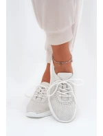Skórzane Buty Sportowe Damskie Vinceza 41472 Białe