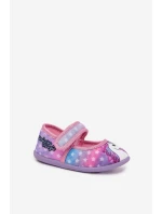 Balerínky Pantofle Pro Dívky Na suchý zip UNICORN Růžové Silviera