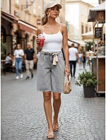 Dámske ležérne džínsové šortky šedé FashionStreet SY0510