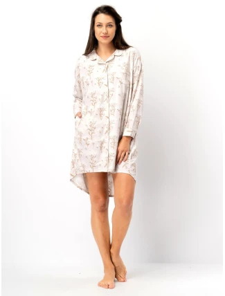 Dámska košeľa bez gombíkov Key LND 567 B25 dl/r 2XL-4XL