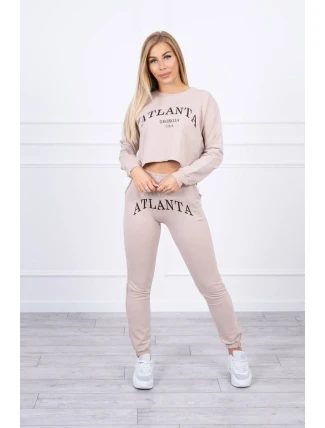 Súprava Atlanta s potlačou béžová