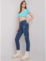 Džínsové nohavice MR SP 5338.17 tmavo modrá