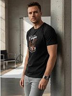 Pánske bavlnené tričko s potlačou Grand Canyon čierne FashionStreet NX059R Pánske bavlnené tričko s potlačou Grand Canyon čierne FashionStreet NX059R